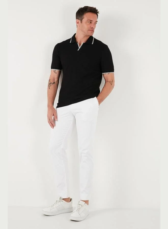 Buratti  Buratti Stretch Cotton Regular Fit Stripe Detailed Polo Collar T Shirt Men's Polo Collar T-Shirt 5902768 for Men | Best Price UAE