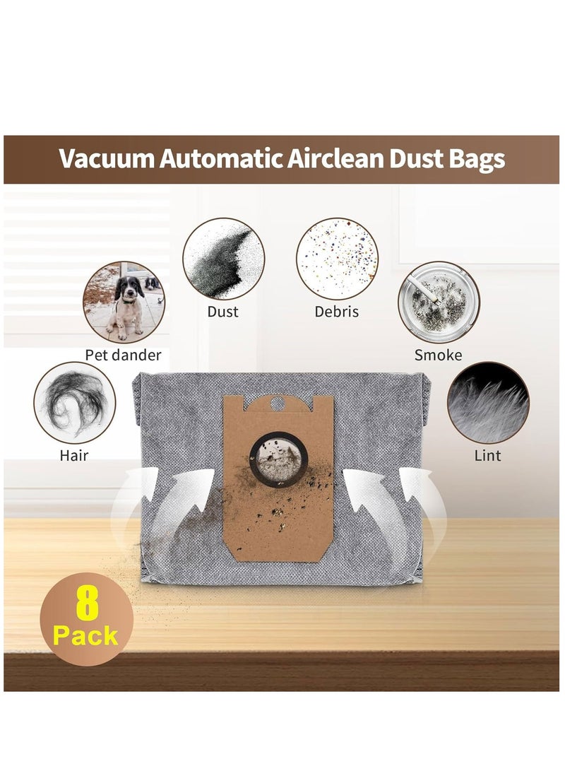 SYOSI أكياس غبار بديلة لـ Eufy RoboVac L35 Hybrid/L35 Hybrid+ LR30 Hybrid/LR30 Hybrid+ LR20 مكنسة كهربائية للمحطة الفارغة تلقائيًا جزء ملحقات أكياس التخلص من الأوساخ من Airclean (8 عبوات)  - Image 4
