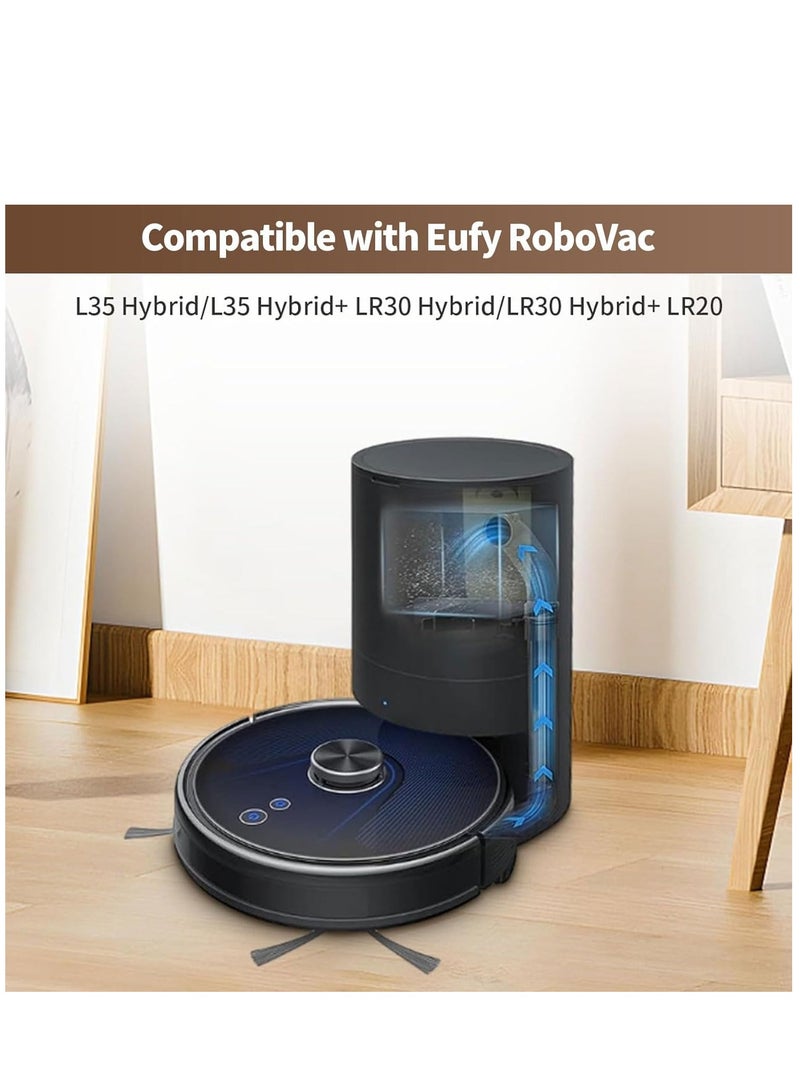 SYOSI أكياس غبار بديلة لـ Eufy RoboVac L35 Hybrid/L35 Hybrid+ LR30 Hybrid/LR30 Hybrid+ LR20 مكنسة كهربائية للمحطة الفارغة تلقائيًا جزء ملحقات أكياس التخلص من الأوساخ من Airclean (8 عبوات)  - Image 2