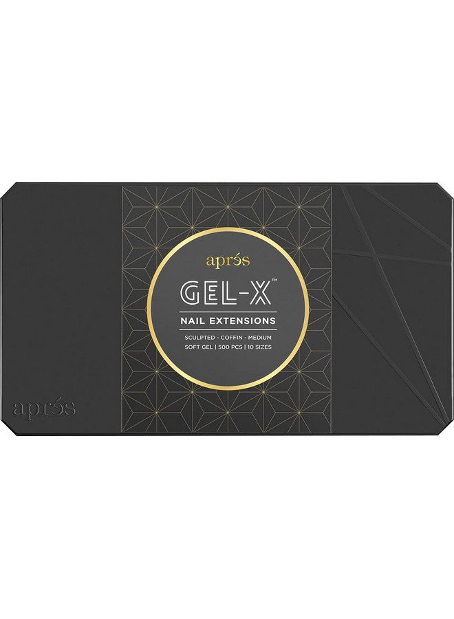 Apres Gelx Nail Kit Refills Box Of 500 Nail Tips Sizes 09 (Sculpted Coffin Medium) - Image 2