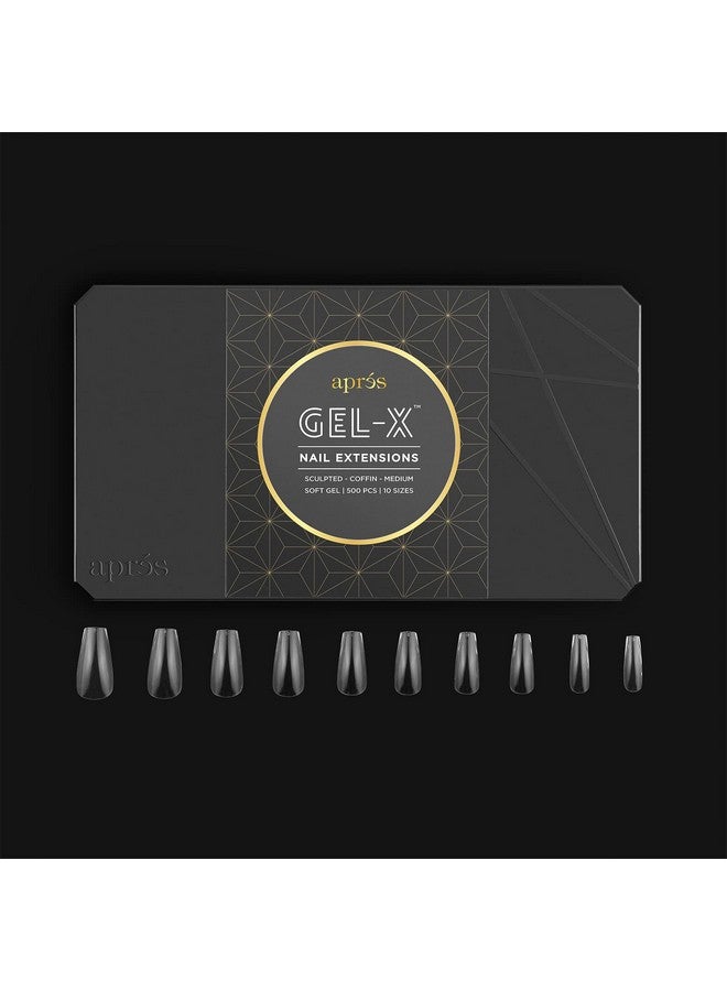 Apres Gelx Nail Kit Refills Box Of 500 Nail Tips Sizes 09 (Sculpted Coffin Medium) - Image 3