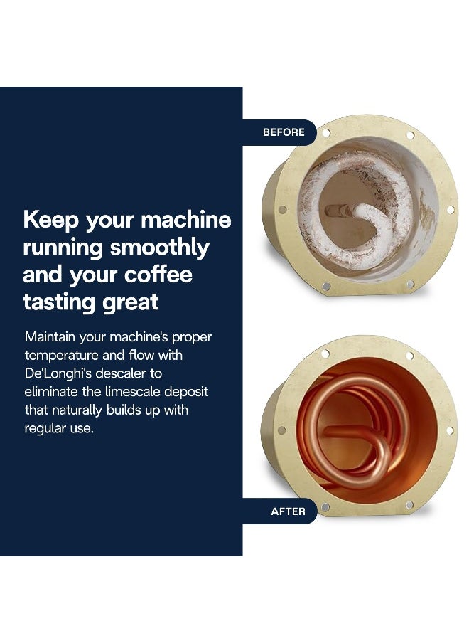 De'Longhi - DeLonghi EcoDecalk Descaler EcoFriendly Universal Descaling Solution for Coffee Espresso Machines 1690 oz 5 uses - Image 1