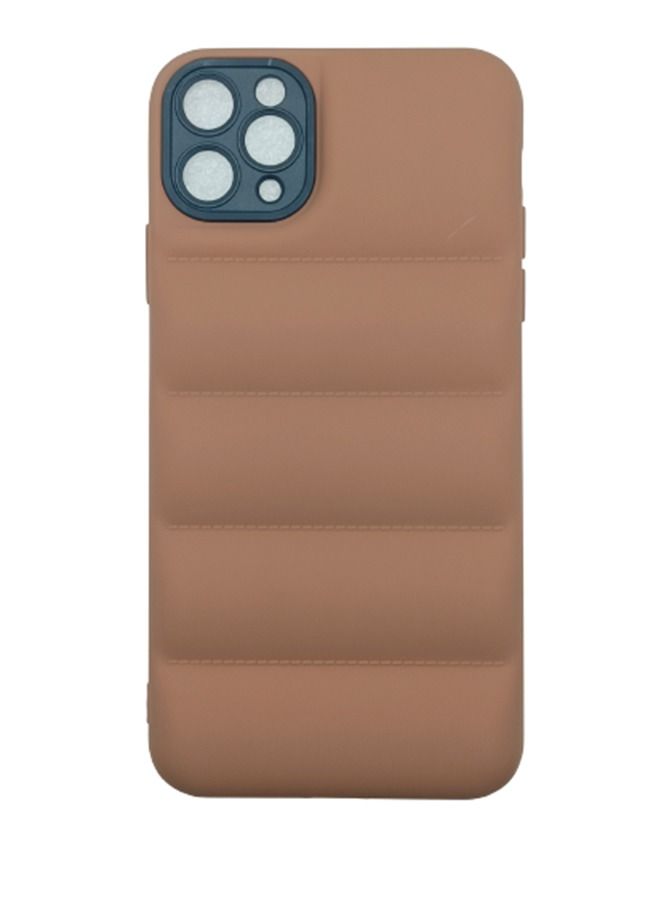 في آر كرييتيف جراب بني منتفخ (غير لامع) لهاتف Apple iPhone 11 Pro Max - Image 1