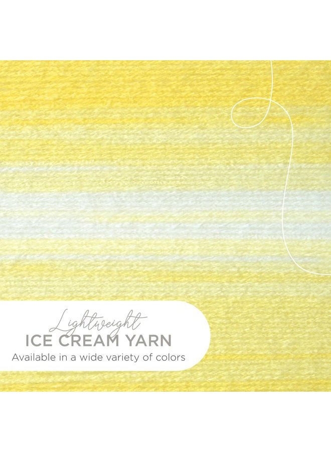 Lion Brand Yarn (1 Skein) Ice Cream Baby Yarn, Lemon Meringue Multicolor - Image 2