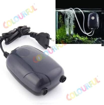 COLOURFUL® - Aquarium Silent Air Pump | Mini Aerator/Oxygen Pump for Aquarium Fish Tank or Pond | with Accessories (2Way - #390, Combo-6) - Image 3