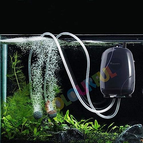 COLOURFUL® - Aquarium Silent Air Pump | Mini Aerator/Oxygen Pump for Aquarium Fish Tank or Pond | with Accessories (2Way - #390, Combo-6) - Image 5