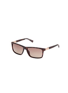 Timberland Men's Rectangular Shape  Sunglasses TB0001952H58 Lens Size: 58 Millimeter - Dark Havana  - Image 1