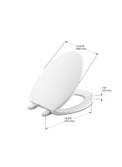 Kohler K 4774 0 Brevia Elongated White Toilet Seatwith Quick Release Hinges And Quick Attach Hardware For Easy Clean  - Image 2