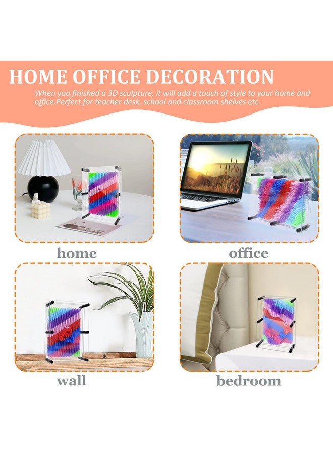 MICKYU Large Rainbow 3D Pin Art Sensory Toys, Desk Sculpture Board Games Autism Toys for Kids 8-12, Gifts for Autistic Children - Image 5