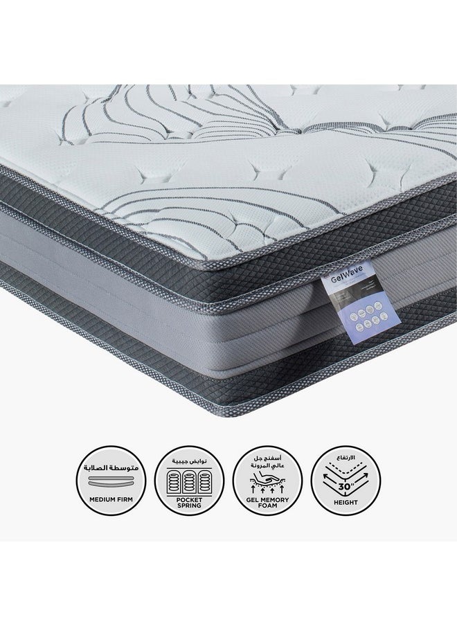 Home Box GelWave Medium Firm Individually Innerspring Gel Infused Memory Foam King Mattress 200 x 30 x 180 cm  - Image 1