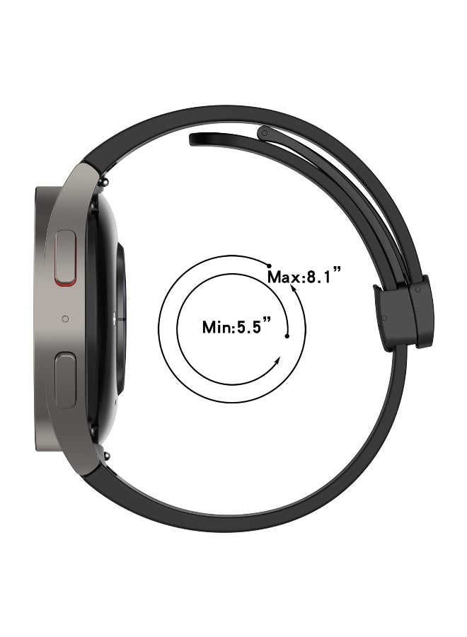 NIBEMINENT 22MM Straps Compatible with Huawei Watch GT5(46MM)/GT4(46MM)/GT3(46MM)/GT3 Pro(46MM)/GT2(46MM)/GT2e(46MM)/GT/GT Runner,Huawei Watch 4/4 Pro/3/3 Pro,Honor Watch 4 Pro/GS3/Magic Watch 2,Soft Silicone Band With Magnetic Buckle for Men,Women,Black  - Image 5