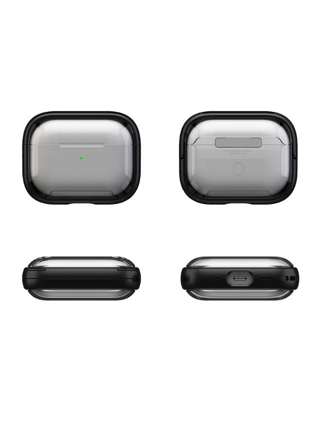 NIBEMINENT AirPods Pro 2 Bluetooth Headset Transparent Protective Cover, Shockproof Lock Buckle Cover, Front Led Visible  - Image 5