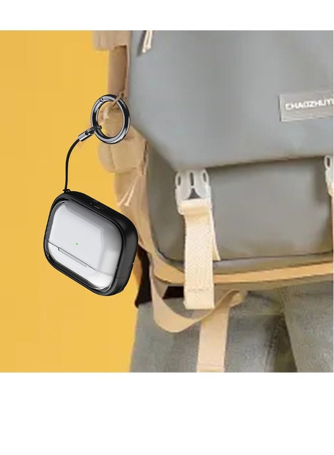 NIBEMINENT AirPods Pro 2 Bluetooth Headset Transparent Protective Cover, Shockproof Lock Buckle Cover, Front Led Visible  - Image 4