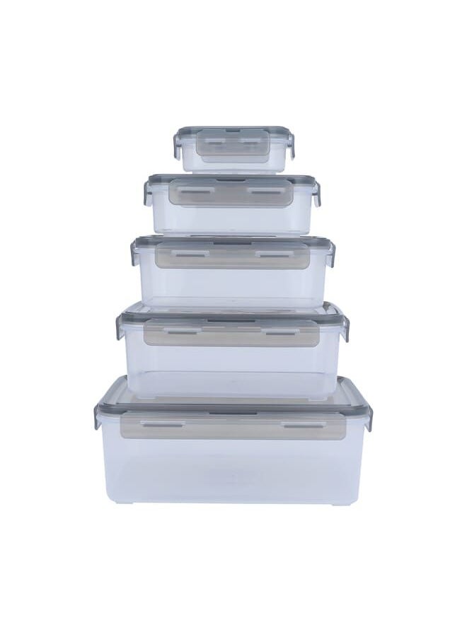 Alsaif Gallery A Set Of 5 Rectangular Plastic Containers  - Image 4
