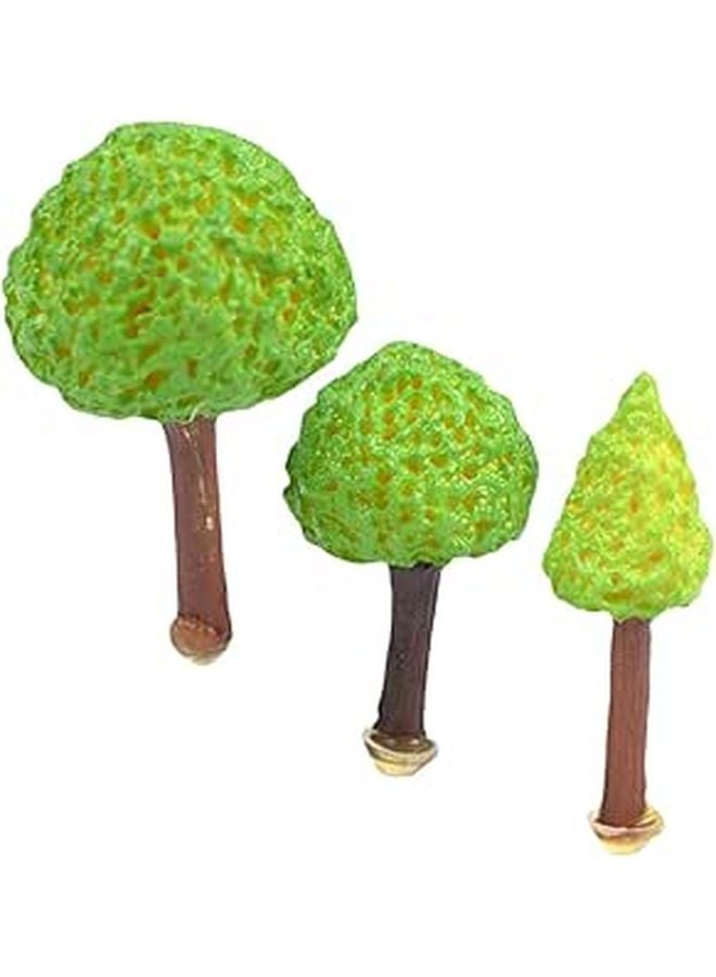Resin Miniature Tree Figurines Bonsai Decor Set Of 3 Sizes For Garden Patio Micro Landscape - Image 1