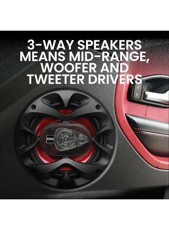 BOSS AUDIO SYSTEMS BOSS Audio Systems CH6530 Car Speakers - 300 Watts of Power Per Pair and 150 Watts Each, 6.5 Inch, Full Range, 3 Way, Sold in Pairs  - Image 3