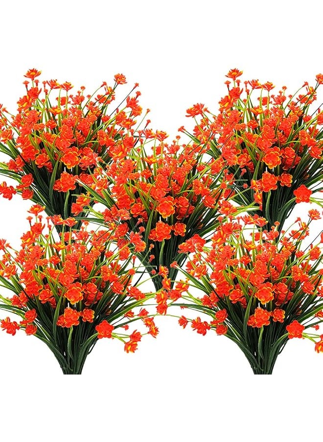 erorex 10 Bundles Artificial Daffodil Outdoors Flowers Orange  - Image 1