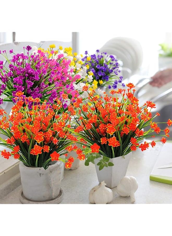 erorex 10 Bundles Artificial Daffodil Outdoors Flowers Orange  - Image 4