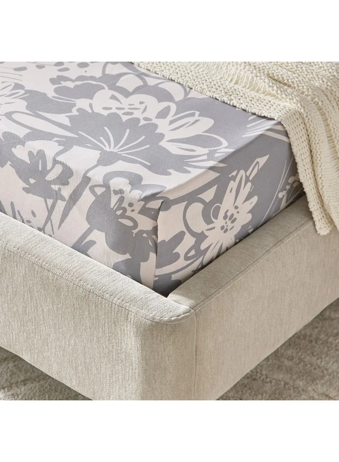 Home Box Aurora Heya Printed Cotton Single Fitted Sheet 200 x 33 x 90 cm