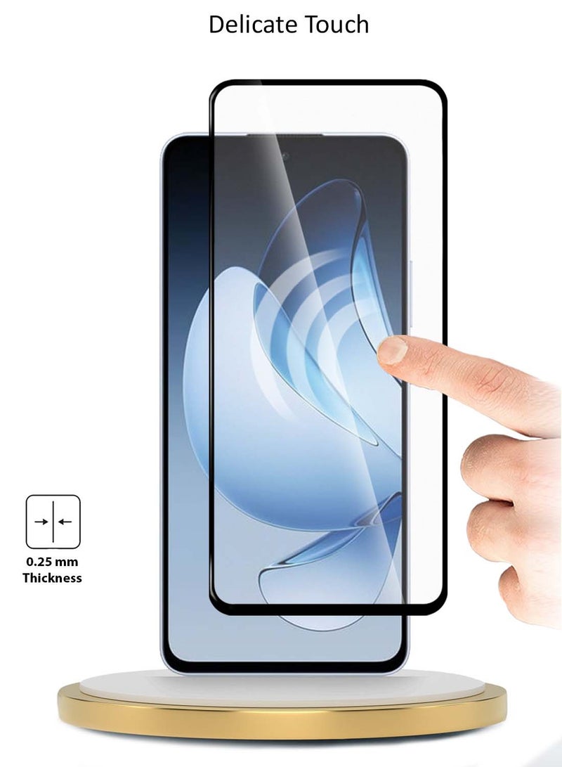 Wtech Oppo Reno13 5G 2024 Premium E2E Series Full Glue Full Cover Tempered Glass Screen Protector (MSGECN) - Clear/Black - Image 4
