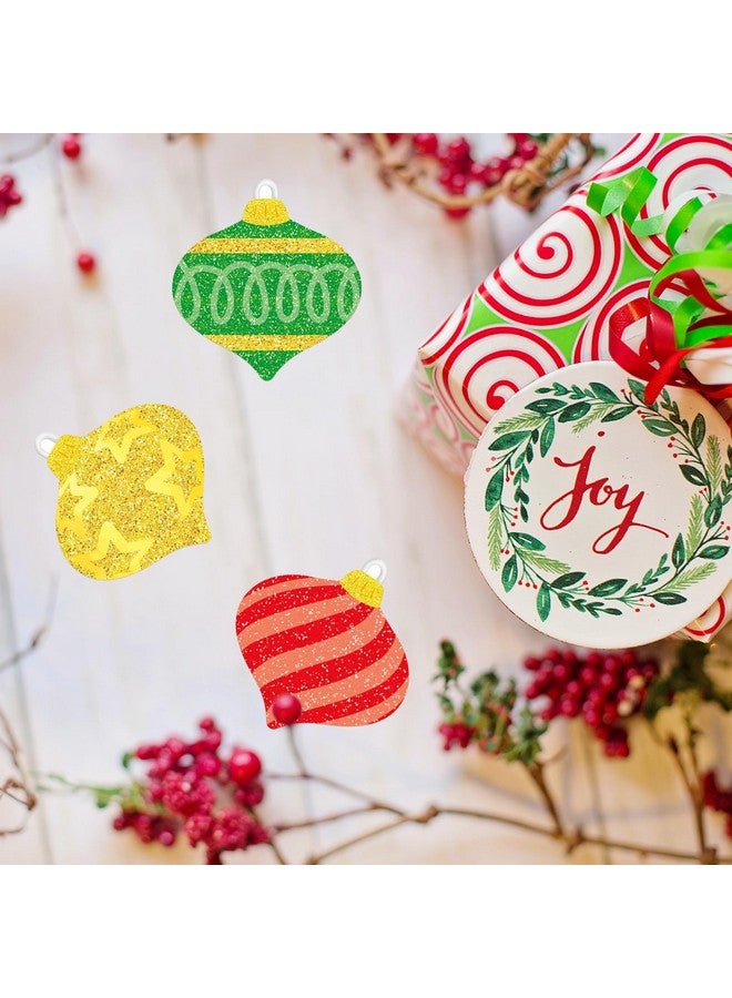 ceiba tree Christmas Stickers Christmas Glitter Ornament Roll Sticker For Kids Holiday Party Supply Classroom Christmas Decorations Envelopes Sealing Stickers 500 Pcs - Image 5