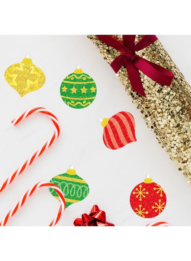ceiba tree Christmas Stickers Christmas Glitter Ornament Roll Sticker For Kids Holiday Party Supply Classroom Christmas Decorations Envelopes Sealing Stickers 500 Pcs - Image 4