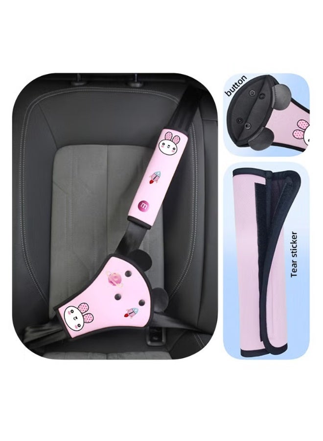 HOOKOR Children Car Seat Belt Adjuster＆Covers, Kids Seatbelt Cover Pads for Neck Support, Toddler Safety Shoulder Positioner, Head-Rest Seatbelt Pillow for Travel＆Driving, Set of 2 - Image 5