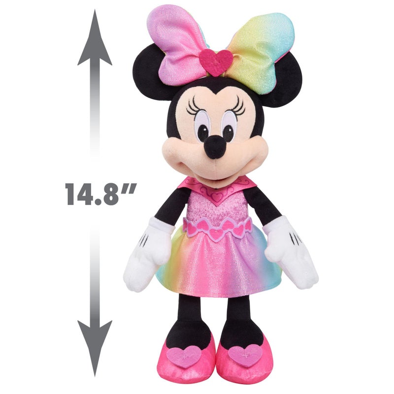Minnie Disney Junior Minnie Mouse Sparkle and Sing Minnie Mouse, Large 13 Inch Feature Plush with Lights and Sounds, Kids Toys for Ages 3 Up by Just Play - Image 5