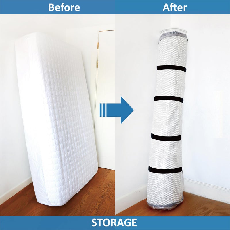 Storage Logic Twin/Twin XL Foam Mattress Vacuum Bag for Moving, Mattress Vacuum Seal Storage Bag with Straps - Image 4