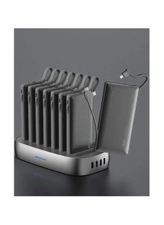 Vitacelli Premium 10000mah 8 In 1 Multiple Power bank Docking Station Black  - Image 1