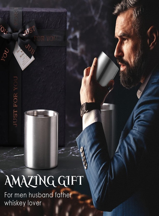 زوبيل مجموعة زوبيل من 8 قطع من أكواب الويسكي المصنوعة من الفولاذ المقاوم للصدأ، سعة 6.8 أونصة، أكواب معدنية معزولة بجدار مزدوج، هدايا ويسكي للرجال، الزوج، الأب، الحبيب - Image 5