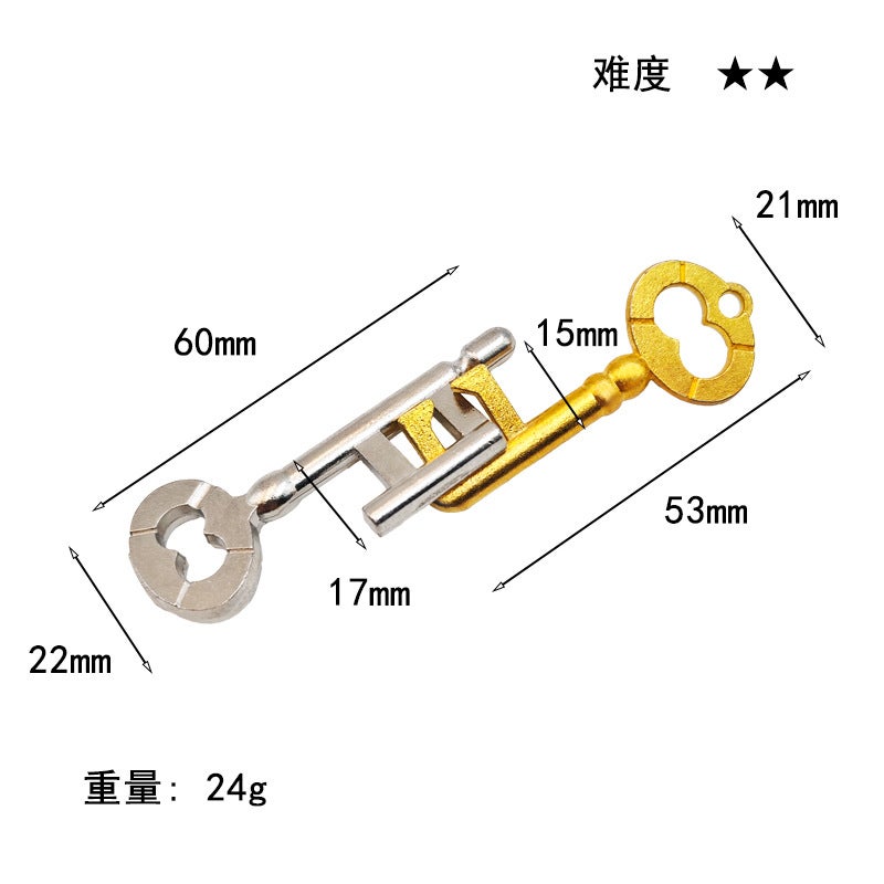 Moxu Puzzle Zinc Alloy Unlocking Kongming Lock Adult Stress-Relief Educational Toy Nine-Link Intelligence Luban Lock - Image 1