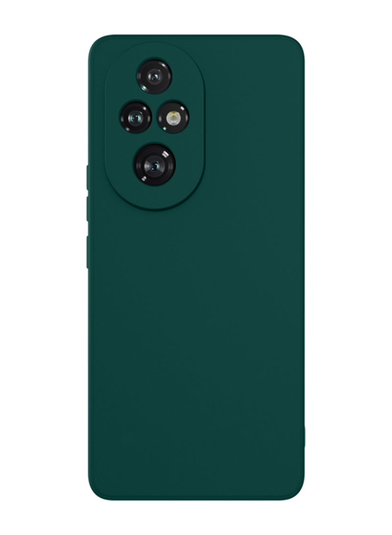 Wtech Honor 200 Pro 5G 2024 Premium Liquid Silicone Case Cover Dark Green - Image 2