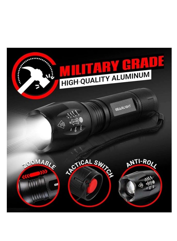 GearLight LED Flashlights - Mini Camping Flashlights with High Lumens, 5 Modes, Zoomable Beam - Powerful, Bright, and Versatile Tactical Flash Light for Outdoor and Home Use - Image 4