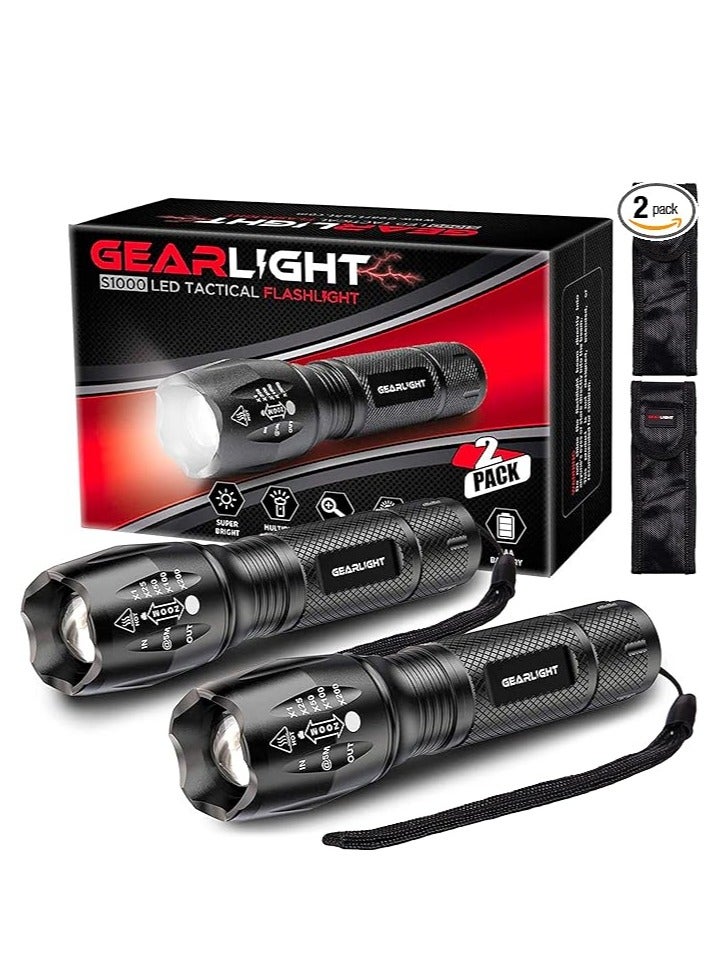 GearLight LED Flashlights - Mini Camping Flashlights with High Lumens, 5 Modes, Zoomable Beam - Powerful, Bright, and Versatile Tactical Flash Light for Outdoor and Home Use - Image 1
