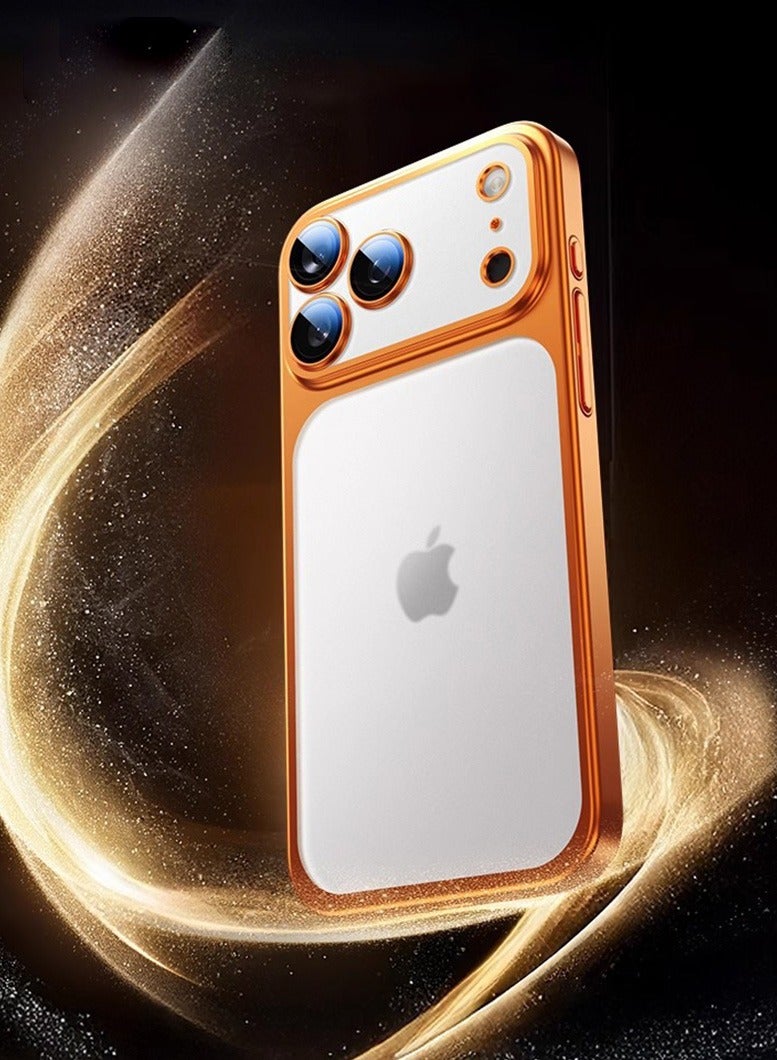 Suitable for iPhone 17 Pro frosted protective case, built-in lens film, anti drop and shockproof - Image 1