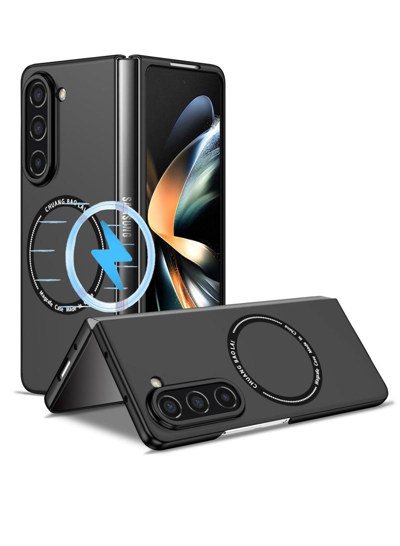 كابتن تيك Ultra Protective Case for Samsung Galaxy Z Fold 5 Case - Compatible with MagSafe Wireless Charger, Rugged Shockproof Cover for Galaxy Z Fold5 5G (Black) - Image 1