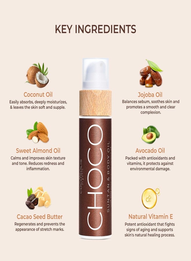 COCOSOLIS CHOCO Suntan & Body Oil XL - Organic Tanning Oil - Deep Chocolate Tan - Tanning Lotion Accelerator for Indoor and Outdoor Tanning Beds (6.76) - Image 4