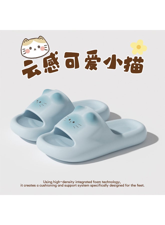 Cute Kitten Stepping On Feeling Children's Slippers, Summer Women's Thick-soled Slippers, Home Non-slip Silent Bathroom Slippers