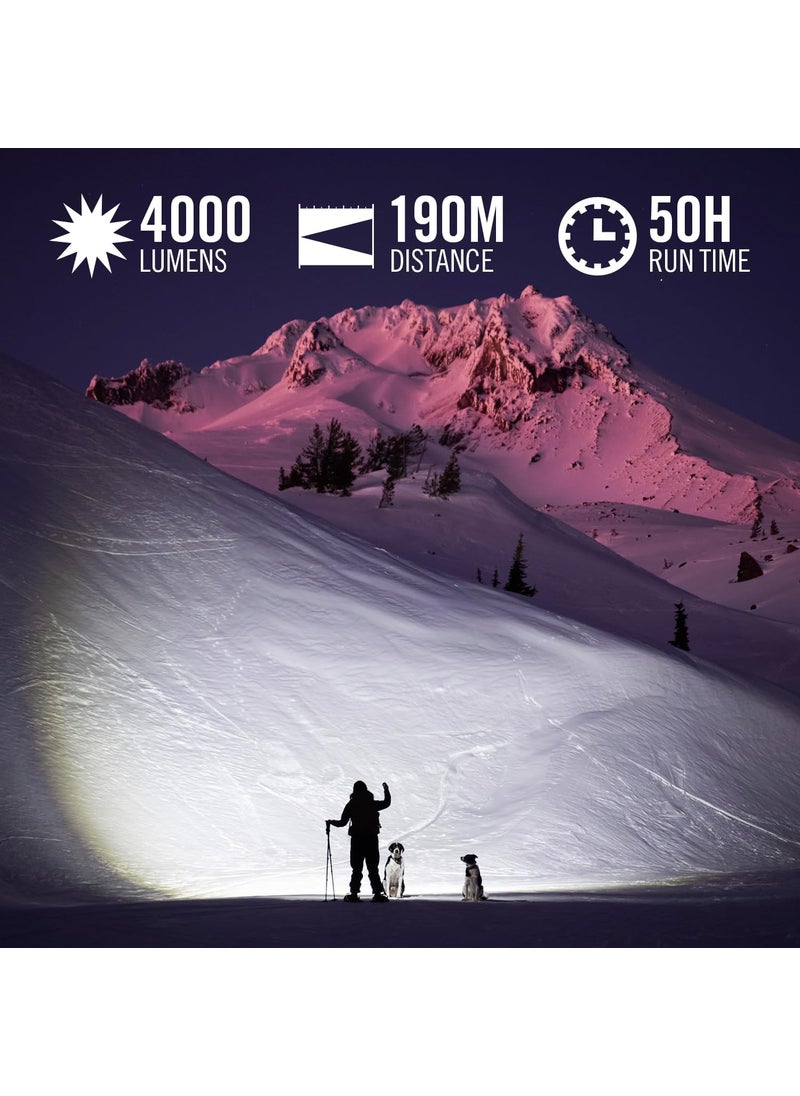Coast Coast XP20R 4000 Lumen USBC Rechargeable LED Flashlight with Slide Focus and Pure Beam Focusing Optic 5 Light Modes  - Image 2