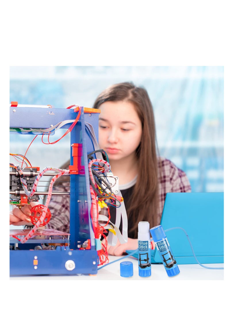 3D Printer Glue Sticks PVP Solid Adhesive, Ideal for First Layer Adhesion, Washable & Non-Toxic, Minimizes Warping, Compatible with PLA, ABS, PETG - Pack of 6 for Easy Model Removal.