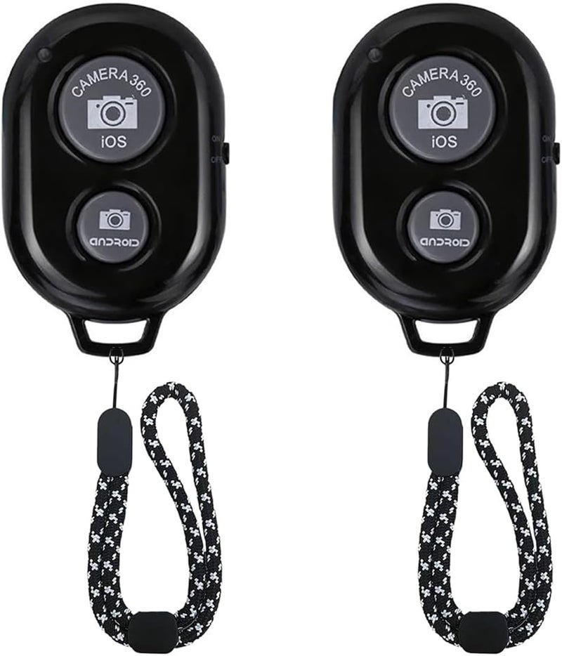 AngelReally Wireless Camera Shutter Remote Control for Smart Phones- Compatible with iOS/Android (2 Black) - Image 1
