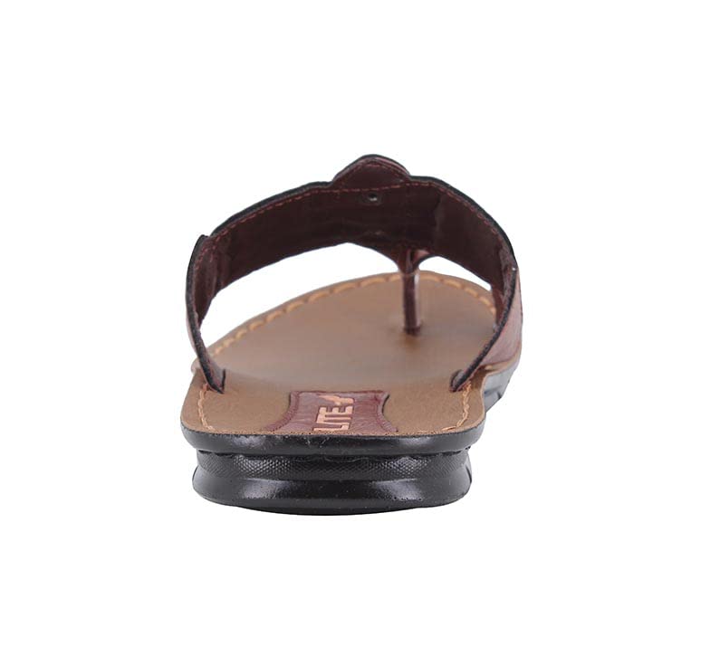 FLITE Slippers for Men/Kohlapuri Slippers for Men/Sandals For Men/Flip Flop For Men (Brown, numeric_9) - Image 3