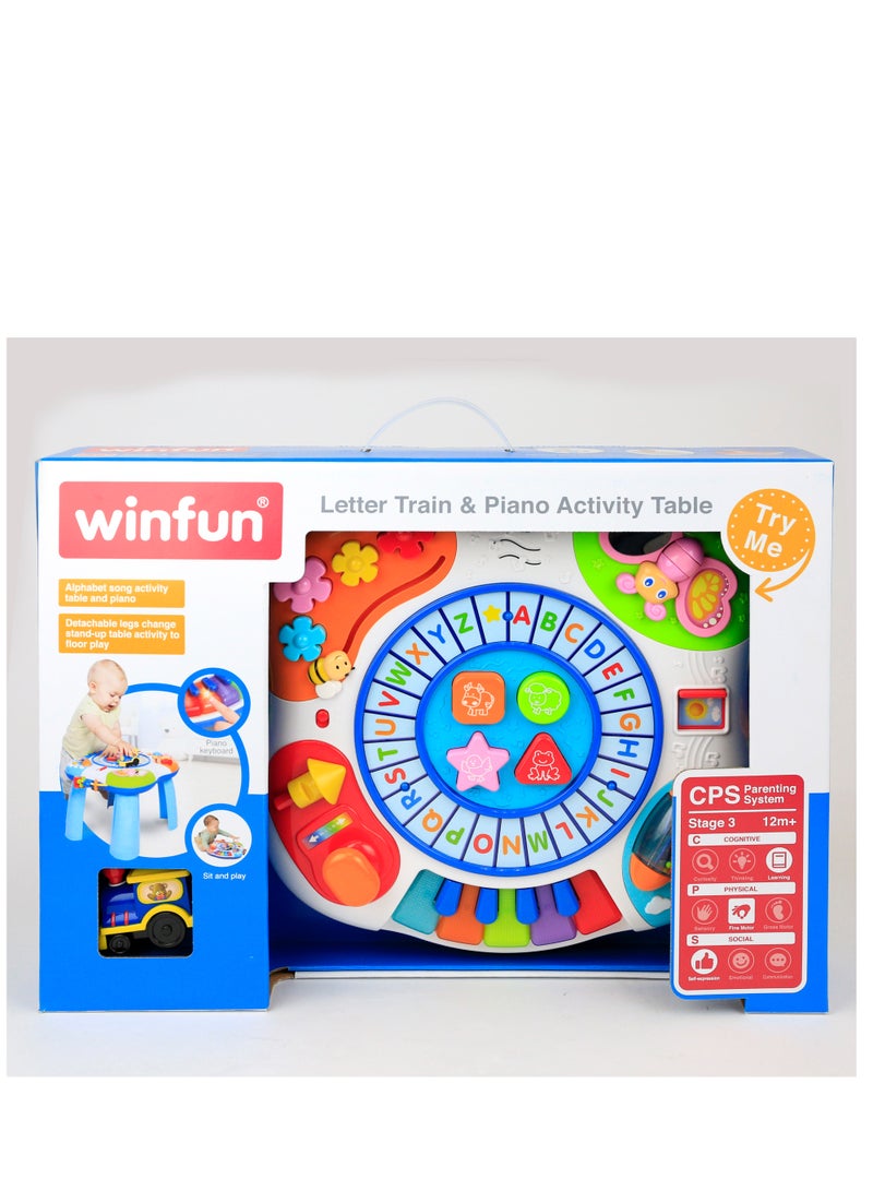 Winfun Letter Train & Piano Activity Table – Alphabet Learning, Music & Sensory Play for Toddlers | Early Learning with Lights, Sounds & Activity Center for Kids | For Toddler 12 Months+ - Image 4