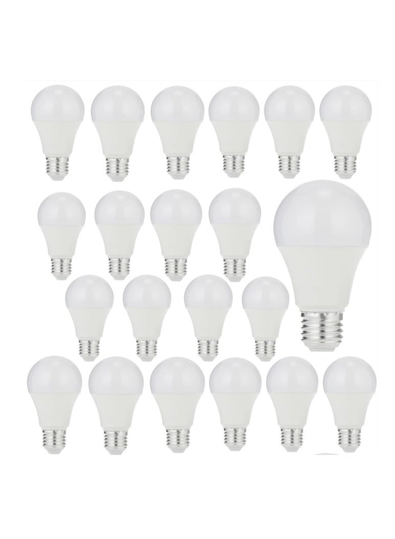 Pack of 20 Energy-Efficient A19 LED Light Bulbs – Soft White 9W (60W Equivalent), E26 Medium Base, Non-Dimmable, Long Lifespan – Ideal for Home, Office, and Commercial Lighting - Image 1