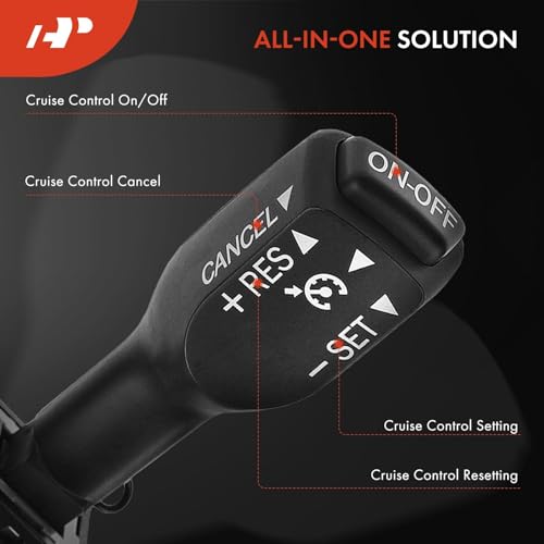 A-Premium مجموعة مفتاح التحكم في السرعة A-Premium متوافقة مع تويوتا ولكزس - 2001-2023 - تاكوما 4رانر توندر راف4 سيينا أفالون كامري كورولا و ES330 ES350 GS300 GS350 IS250 LX470، استبدال# 84632-34011 - Image 3