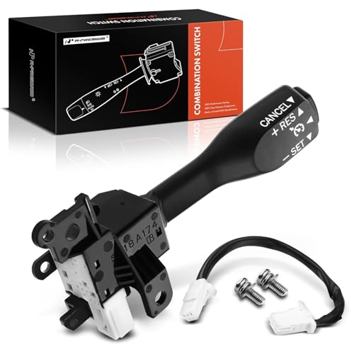 A-Premium مجموعة مفتاح التحكم في السرعة A-Premium متوافقة مع تويوتا ولكزس - 2001-2023 - تاكوما 4رانر توندر راف4 سيينا أفالون كامري كورولا و ES330 ES350 GS300 GS350 IS250 LX470، استبدال# 84632-34011 - Image 1