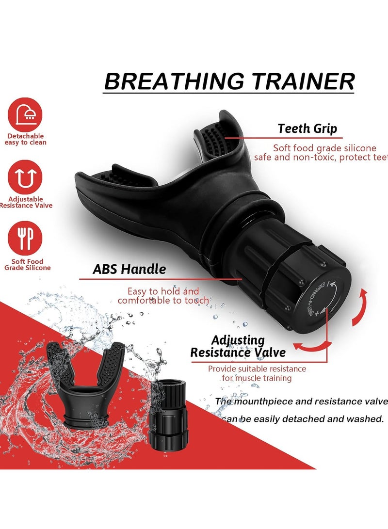كابتن تيك Spirometry Breathing Exercise Device, Lung Exerciser Device with Adjustable Resistance, Boost Lung Capacity u0026 Abdominal Strength, Inspiratory Muscle Trainer Device O2 Lung Trainer - Image 5