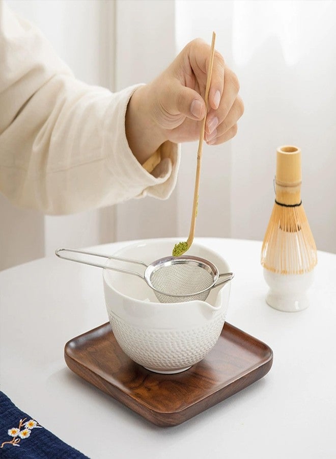 CAMATET Matcha Bowl with Spout, 500 ml/18 oz Ceramic Matcha Mixing Bowl, Japanese Ceremonial Matcha Chawan for Matcha Powder/Salad/Fruit/Soup/Tea - White - Image 5