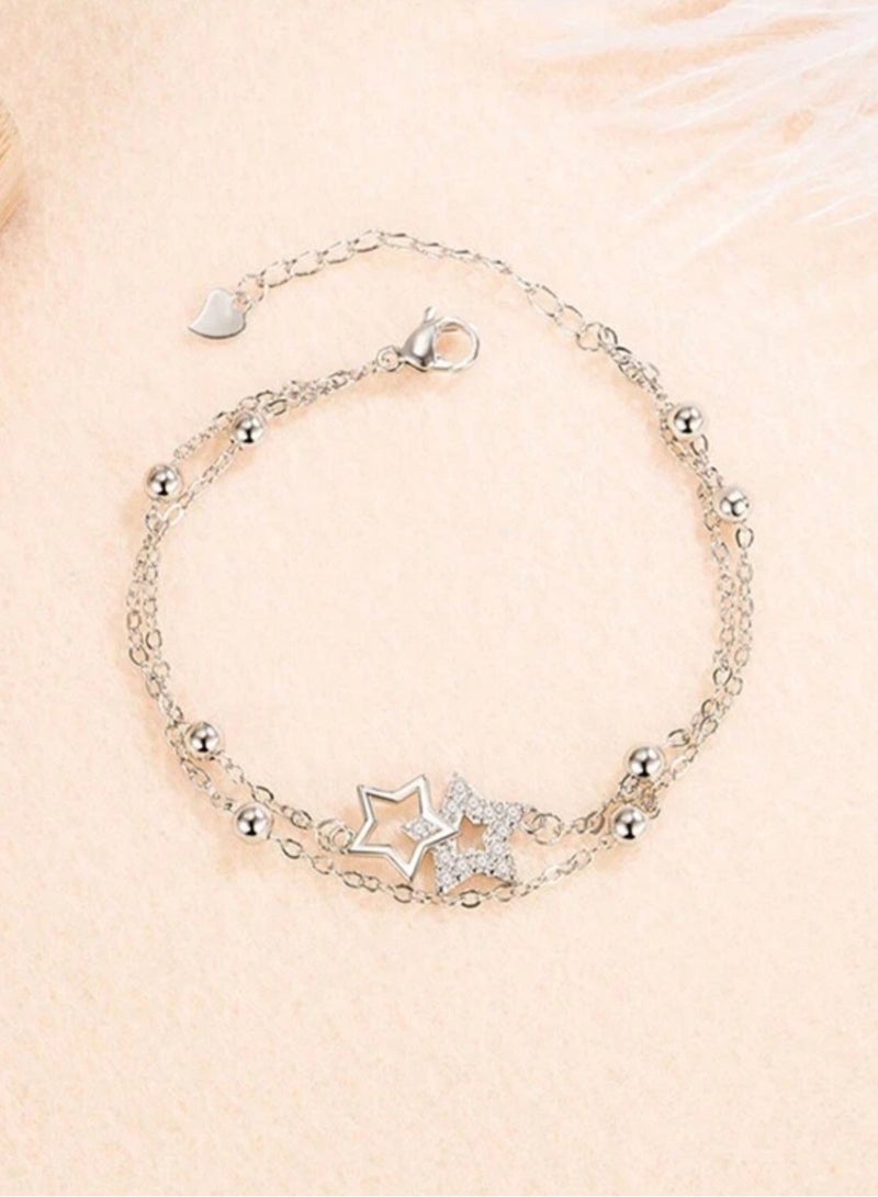 Equal Elegant Silver Stainless Steel Bracelet For Women - Image 3